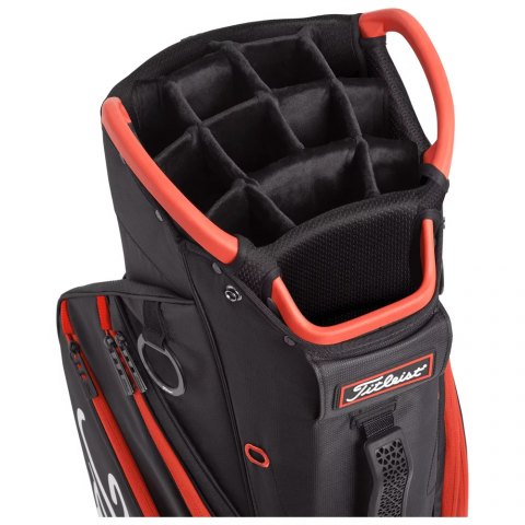 Titleist sac chariot cart 14 2022 black/black/red