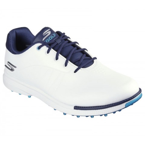 Skechers chaussures Go Golf Tempo White Navy vue 3/4