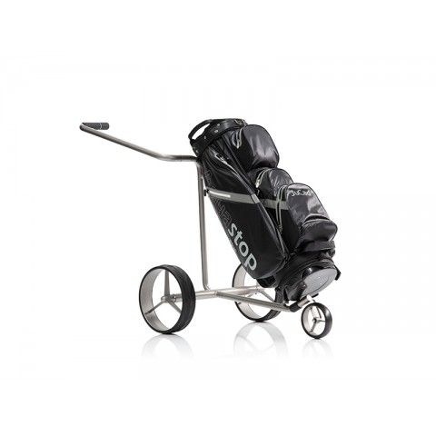 JuCad chariot électrique Justar Silver vue principale vue sac chariot