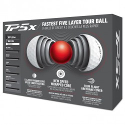 3 Douzaines balles Taylormade TP5X vue boite arrière