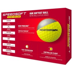 Taylormade balles de golf SpeedSoft HI-VIS Yellow vue arrière