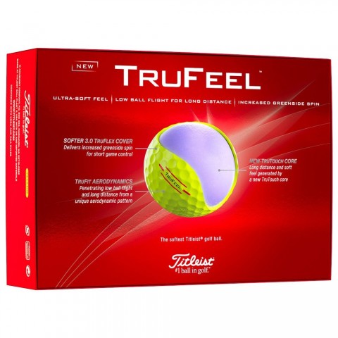 Titleist balles de golf TruFeel Jaune vue arrière