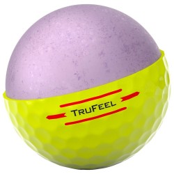 Titleist balles de golf TruFeel Jaune vue principale balle noyau