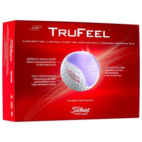 Titleist balles de golf TruFeel blanche boite arrière