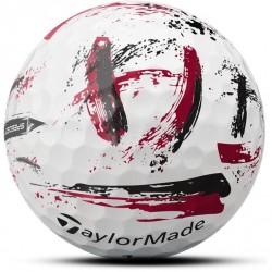 Taylormade balles SpeedSoft Ink Rouge vue balle 1