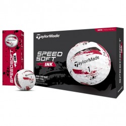 Taylormade balles SpeedSoft Ink Rouge vue boites