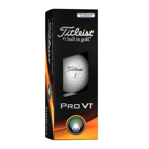 Titleist balles Pro V1 blanches / Alignement Performance boite isolée