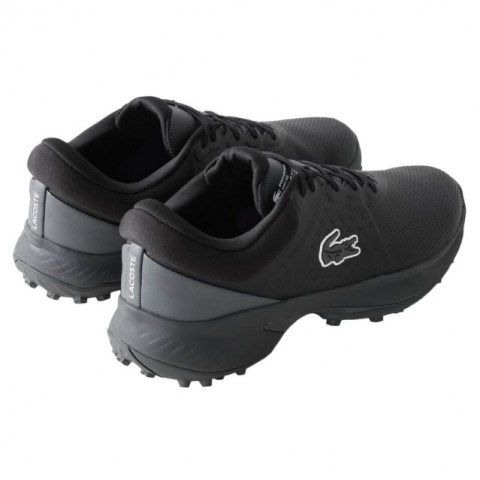 Lacoste chaussures Golf Point 224 Black / Dark Grey vue paire arriere