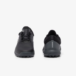 Lacoste chaussures Golf Point 224 Black / Dark Grey vue talons avant