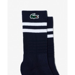 Lacoste chaussettes Sport Coton noir respirant vue close up