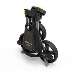 Powakaddy chariot manuel  DLX FF Gunmetal/Yellow vue 3/4