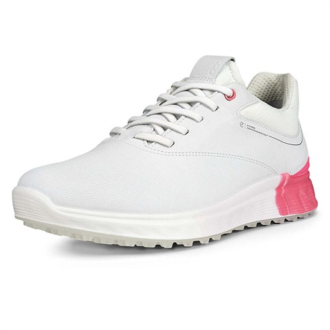 Ecco chaussures M Golf S-Three Bubble Gum vue 3/4