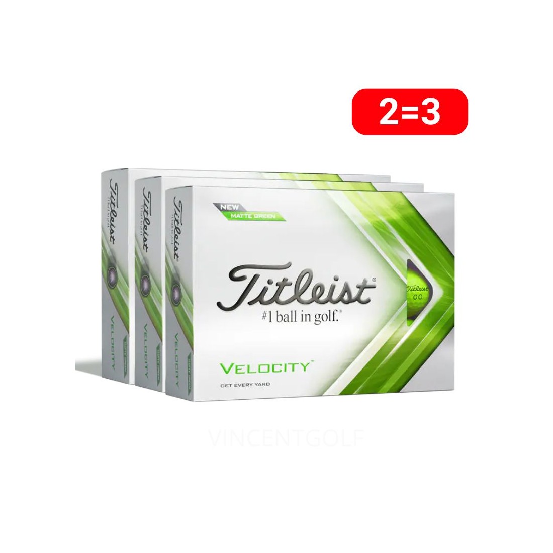 Titleist balles Velocity vertes