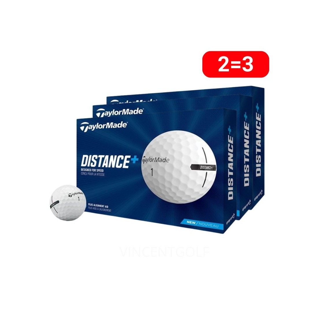 3 Douzaines Balles Taylormade Distance + boite avant