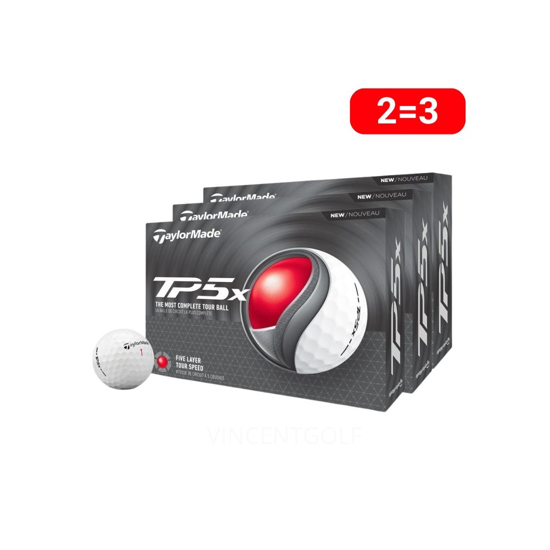 3 Douzaines balles Taylormade TP5X vue principale