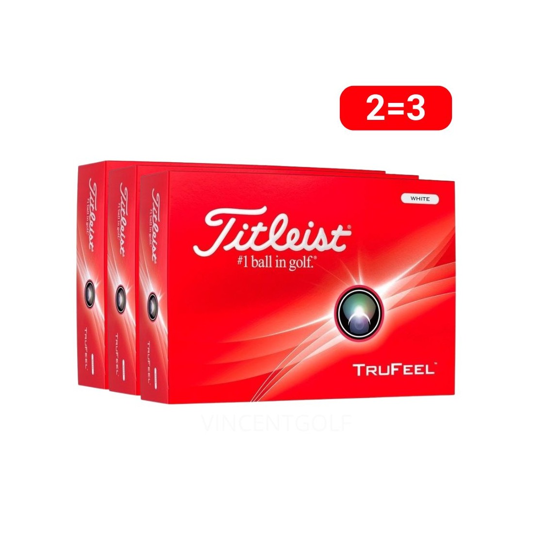 3 douzaines balles Titleist TruFeel blanche vue principale