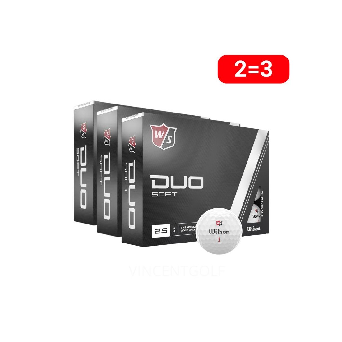 Wilson balles DUO Soft 2 achetés 1 offerte