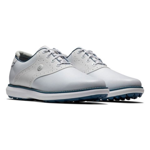 Footjoy chaussures Traditions White/Blue/Grey vue paire