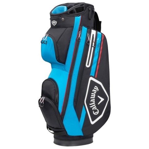 Callaway sac chariot Chev 14+ Black/Cyan vue 3/4