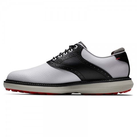 Footjoy chaussures Traditions SL White/Black/Grey Wide vue de coté 2