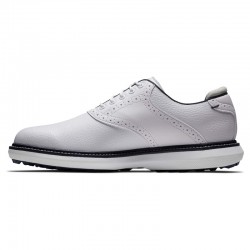 Footjoy chaussures Traditions SL White/Navy Wide vue de coté