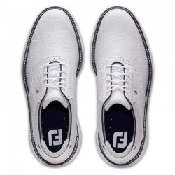 Footjoy chaussures Traditions SL White/Navy Wide vue paire du dessus