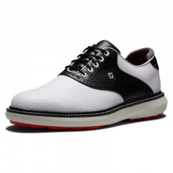 Footjoy chaussures Traditions SL White/Black/Grey vue 3/4